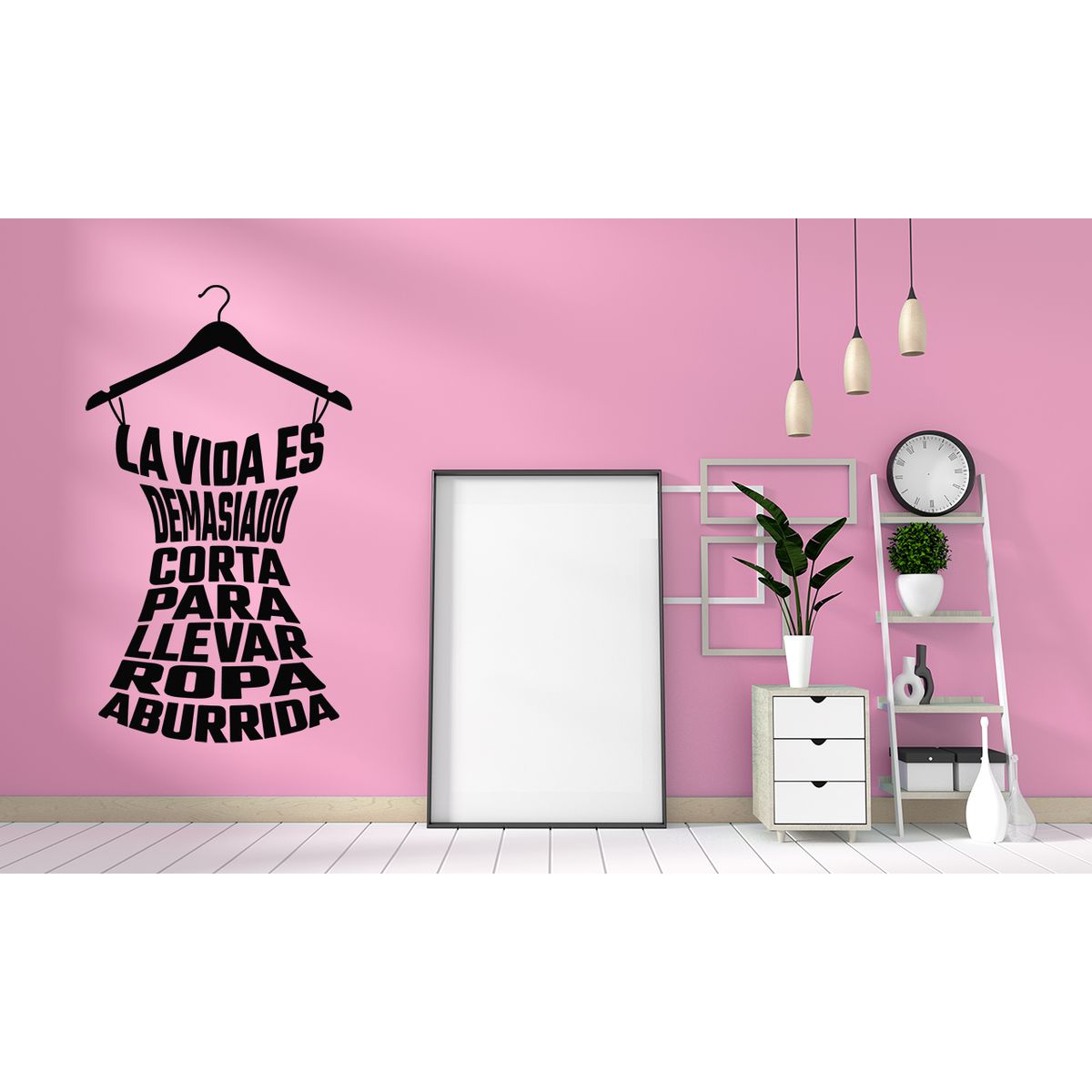 GENERICO - Frase Deco La Vida Es Demasiado Corta Vestido FR‑11030