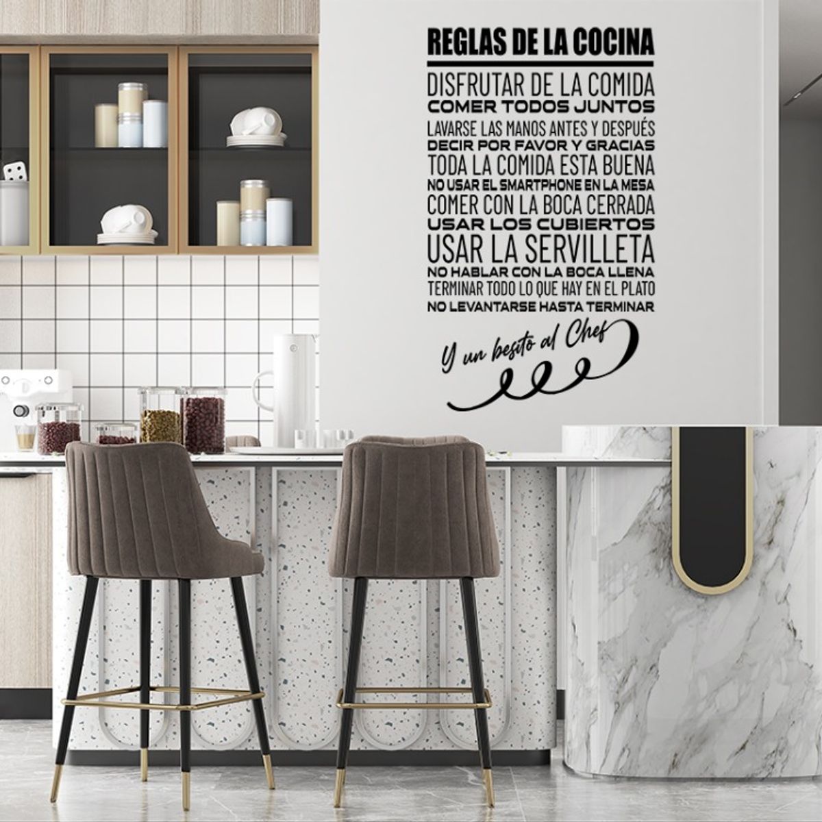 GENERICO - Frase Deco Reglas De La Cocina FR‑11036