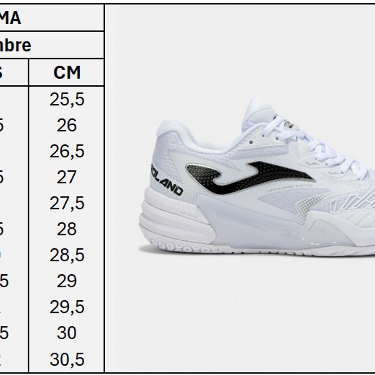 JOMA - Zapatilla Joma T.Roland 2502 Pádel Tenis