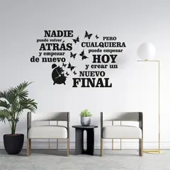 GENERICO - Frase Deco Nadie Puede Volver Atrás FR‑11041