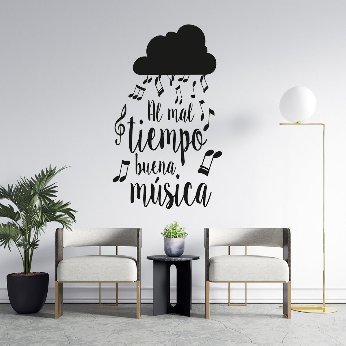 GENERICO - Frase Deco Al Mal Tiempo Buena Música FR‑11046