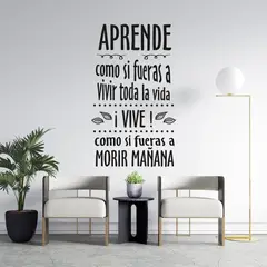 GENERICO - Frase Deco Aprende Y Vive FR‑11047
