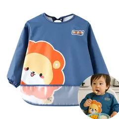 GARSIL - Delantal Infantil Manga Larga Impermeable Con Bolsillo Niño 5-6 años