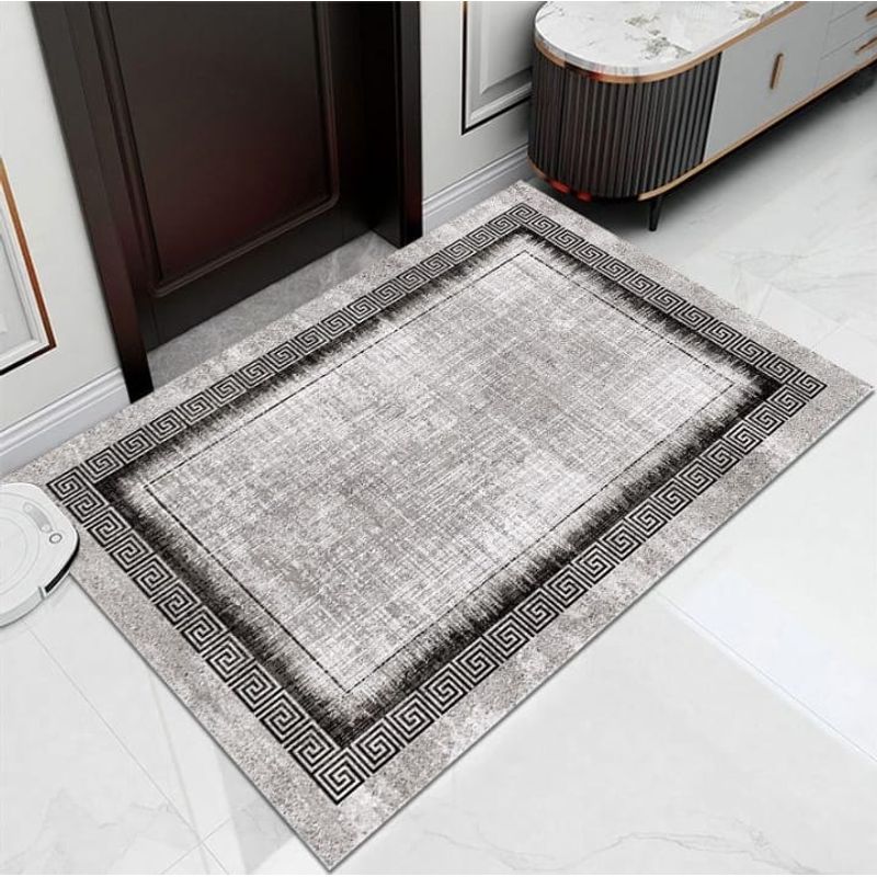 GENERICO - ALFOMBRA GRIS DISEÑO GRIEGO MODERNA ELEGANTE  200X240 CASA MIO
