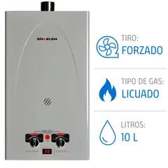SINDELEN - Calefont 10 Litros Gas Licuado Tiro Forzado CFF-100GLSI