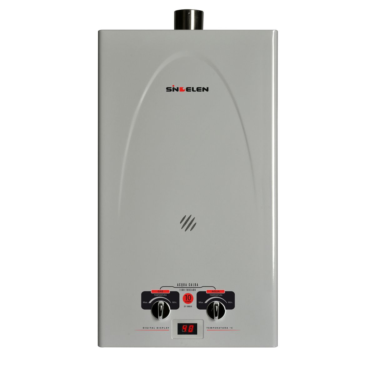 SINDELEN - Calefont 10 Litros Gas Licuado Tiro Forzado CFF-100GLSI