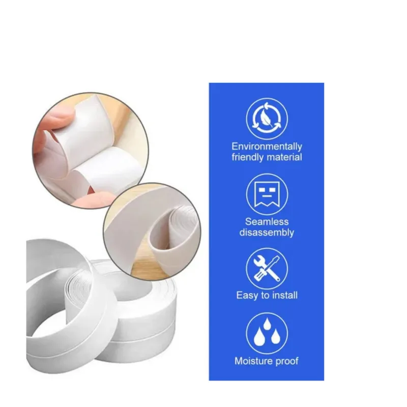 GENERICO - Cinta Selladora Para Baño Duchacocina Caulk Strip Blanco SKU CF