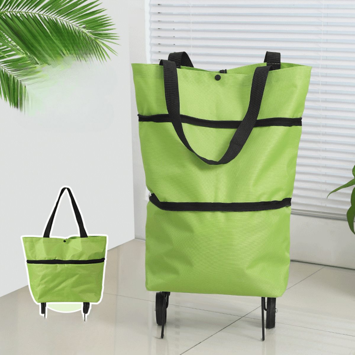 HOMESTAR - Bolsa de Compras Plegable con Ruedas Reutilizable