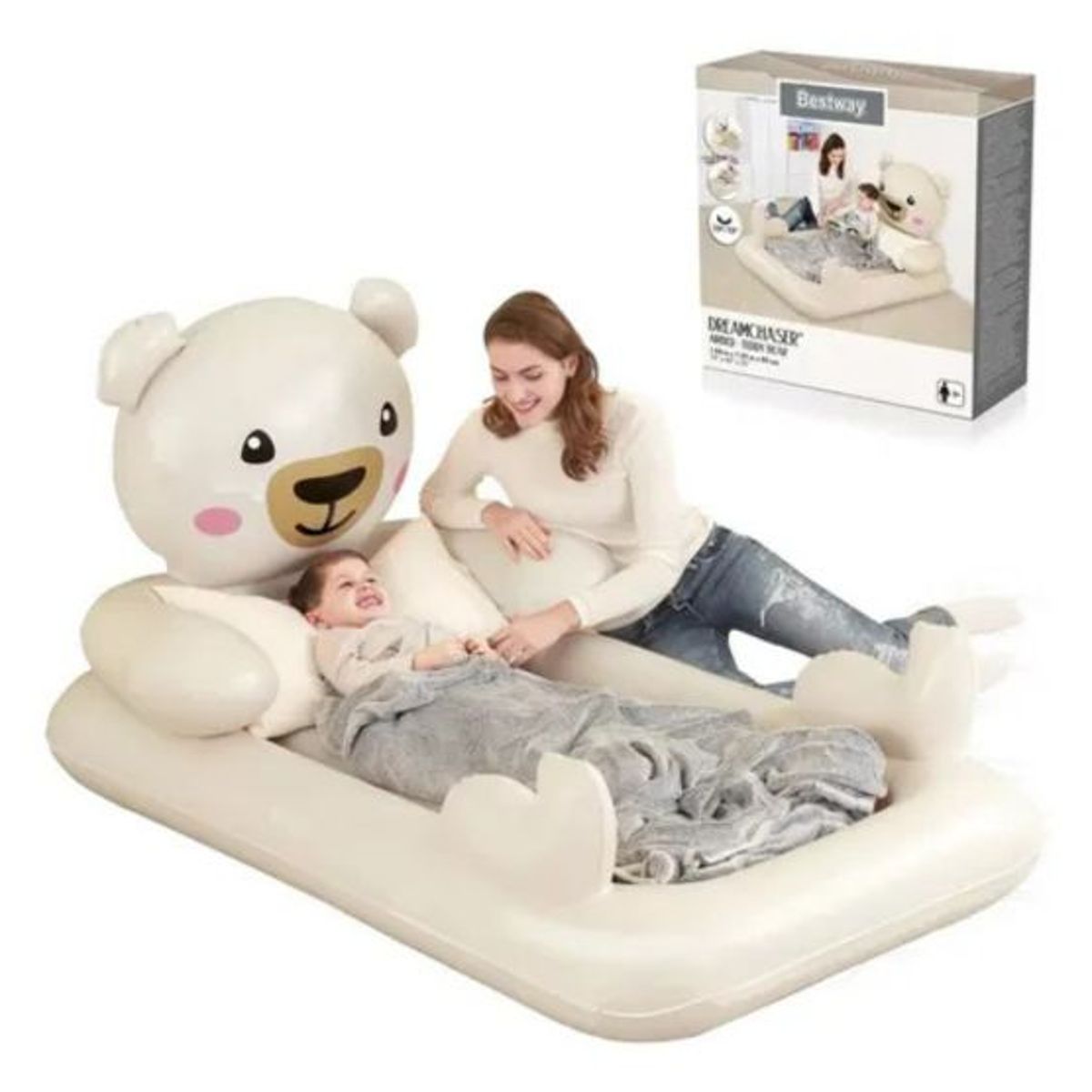 BESTWAY - Camita Inflable Osito Teddy Bestway