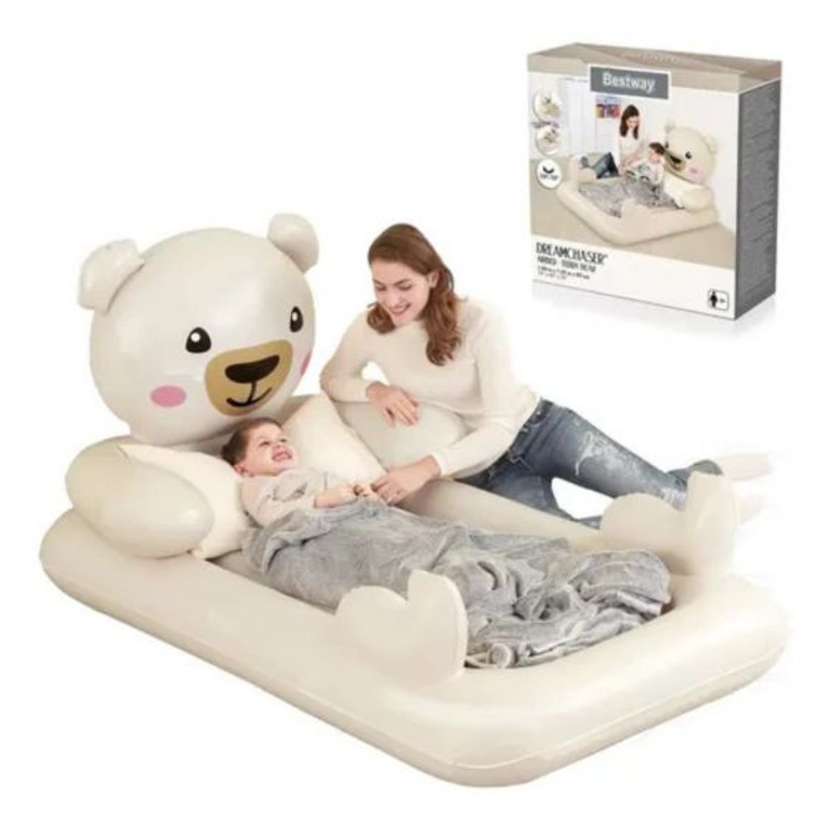 BESTWAY - Camita Inflable Osito Teddy Bestway