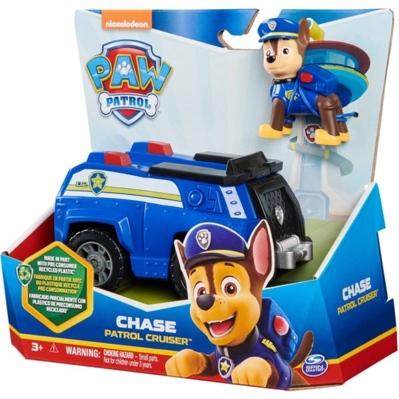 PAW PATROL - Paw Patrol Chase Vehículo Básico Patrulla Y Figura Juguete