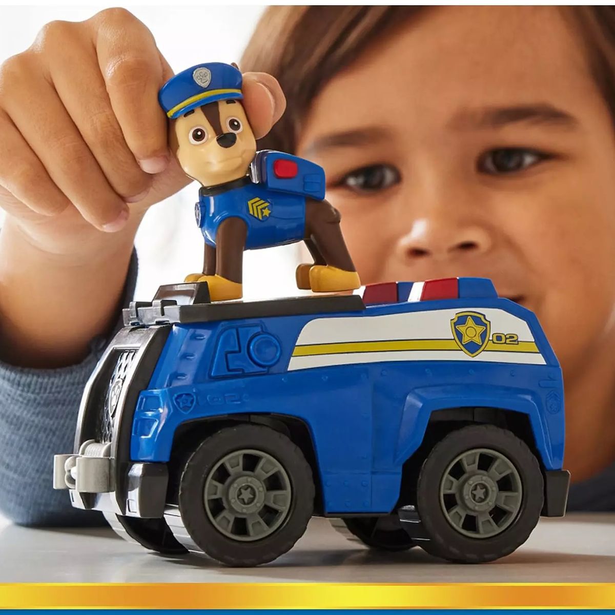 PAW PATROL - Paw Patrol Chase Vehículo Básico Patrulla Y Figura Juguete