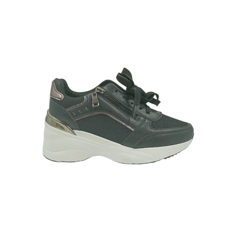 HERIEL - Zapatilla Negra Plataforma Mujer
