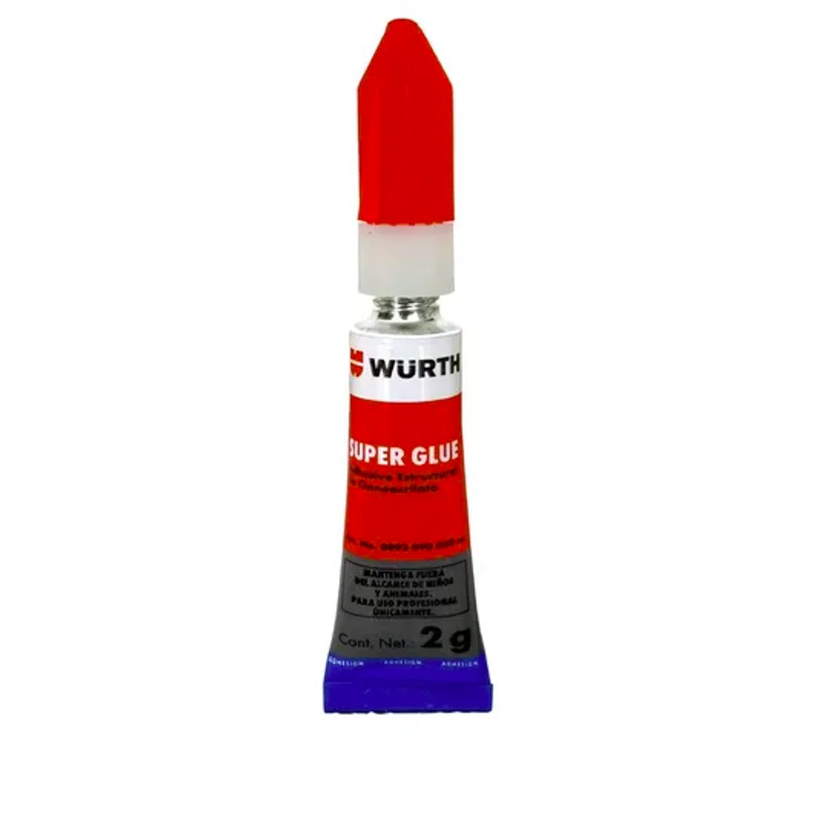 WURTH - Pack x3 Gotita SuperGlue Wurth Adhesivo 2ml Color Blanco