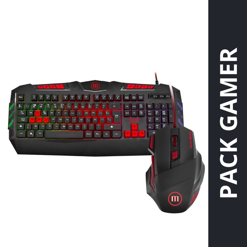 MAXELL - Kit Teclado + Mouse Gamer Maxell RGB 3200dpi