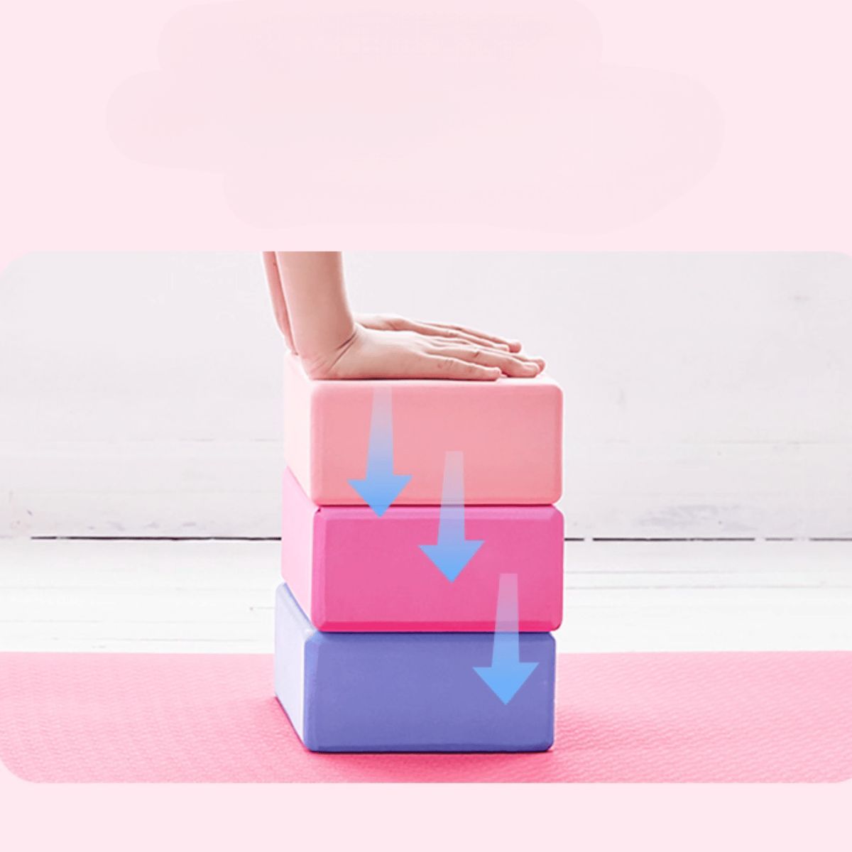 HOMESTAR - Bloque de yoga de goma EVA azul