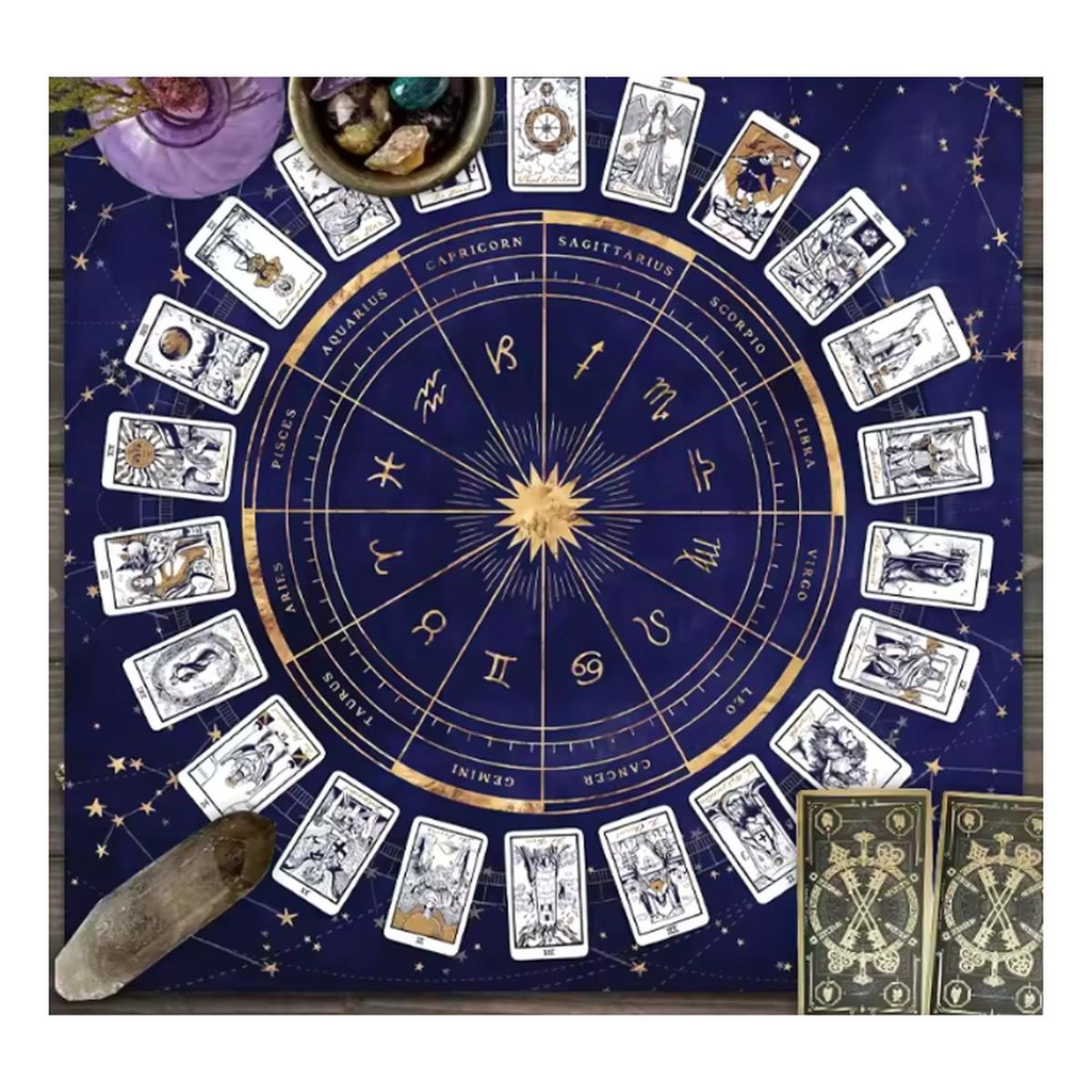 GENERICO - Paño Tarot Mistico Mantel De Cartas De Tarot Para 12 Cartas