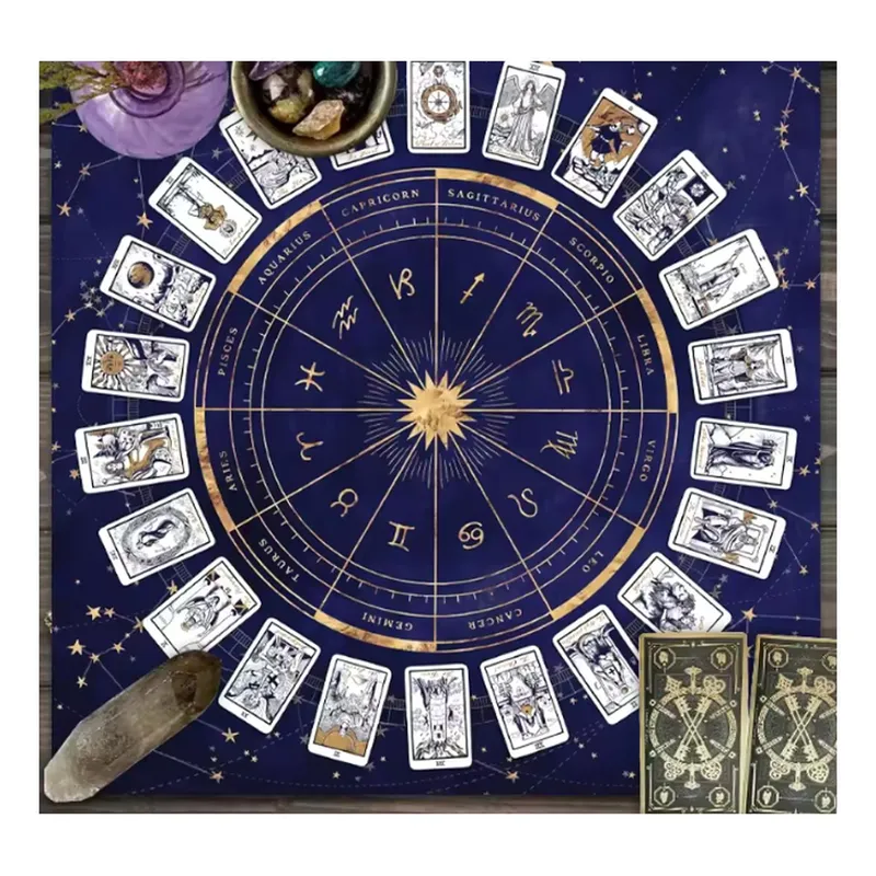 GENERICO - Paño Tarot Mistico Mantel De Cartas De Tarot Para 12 Cartas
