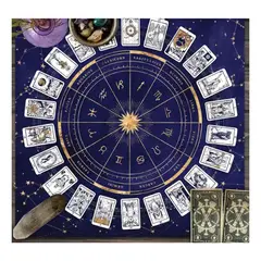 GENERICO - Paño Tarot Mistico Mantel De Cartas De Tarot Para 12 Cartas