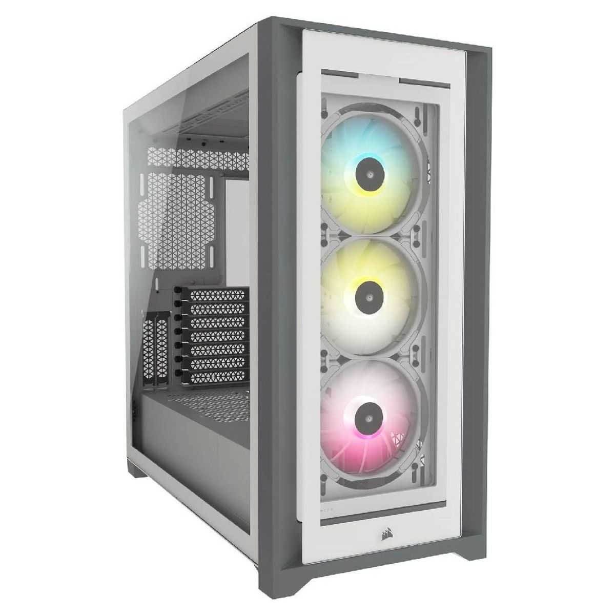 CORSAIR - Gabinete Corsair iCUE 5000X RGB Blanco