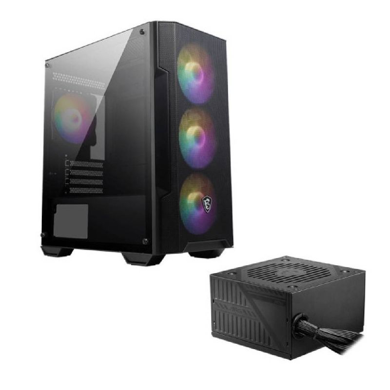 MSI - Gabinete MSI MAG FORGE M100A + Fuente D60 600W 80+ White