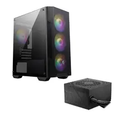MSI - Gabinete MAG FORGE M100A + Fuente D60 600W 80+ White