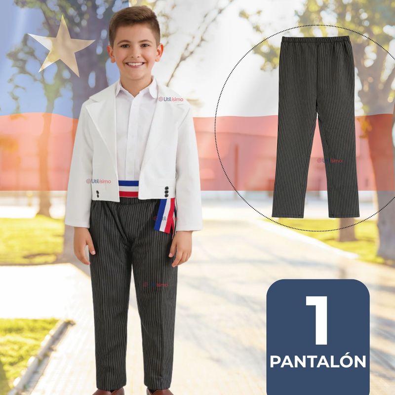 UTILISIMO - Pantalón Huaso Gris con Rayas Niño Fiestas Patrias