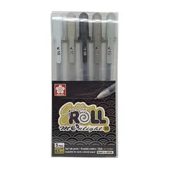 SAKURA - Lapiz Gel Gelly Roll Moonlight 5 Colores Grises