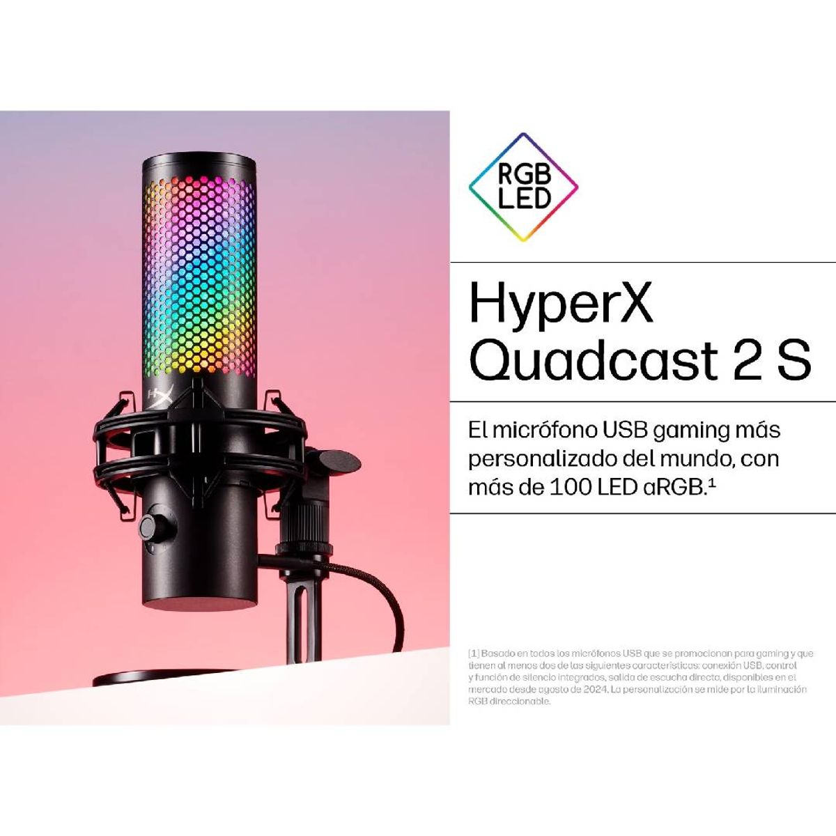 HYPERX - Microfono HyperX Quadcast 2 S Negro