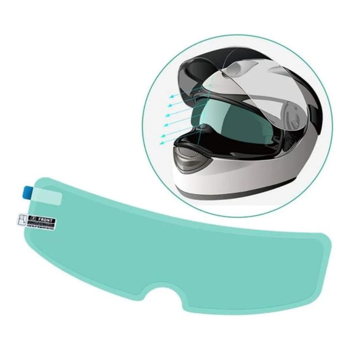 GENERICO - Pinlock Antiempañante Para Casco De Moto Antiparra Etc Agua
