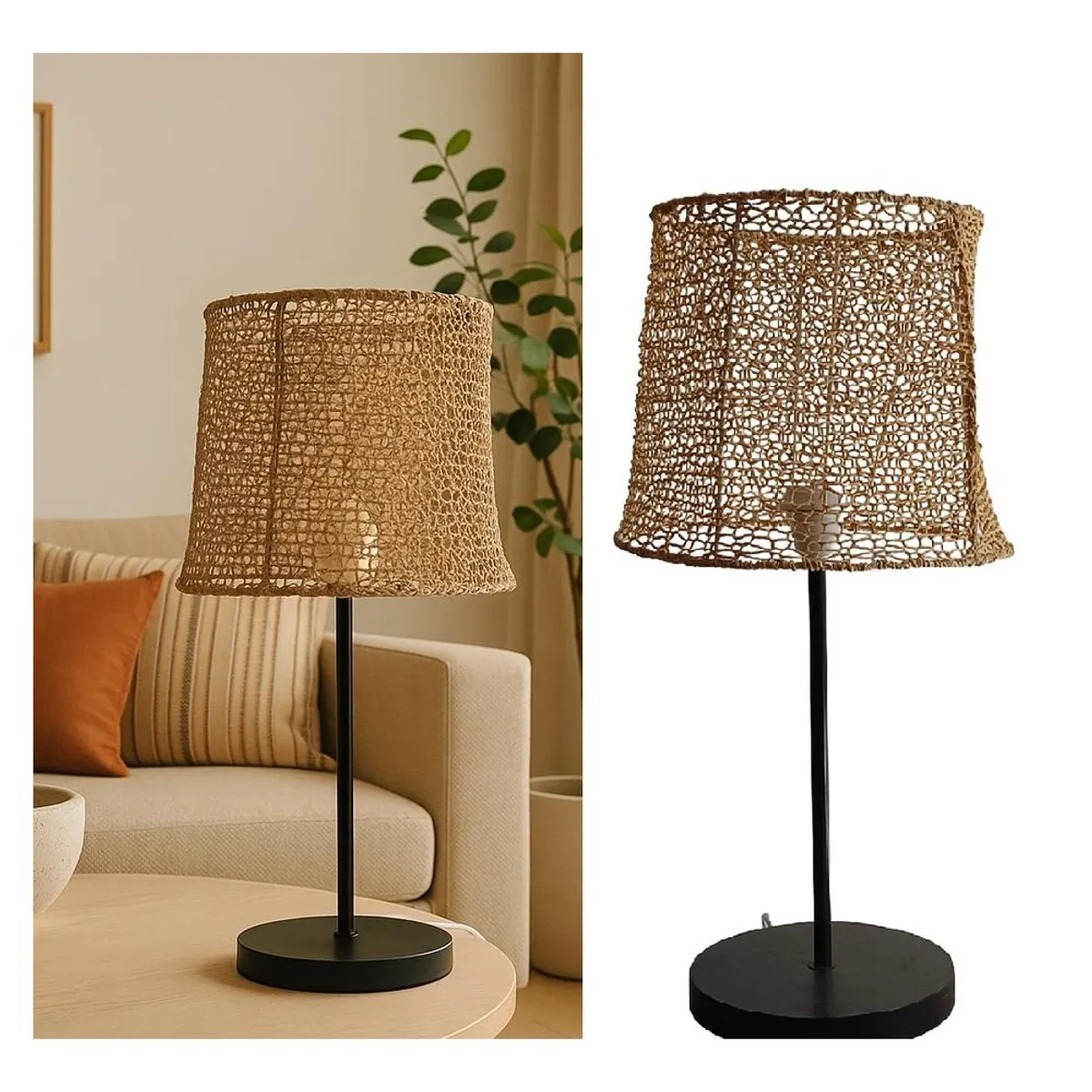 CAROLD STEVENS - Lámpara De Sobremesa Tejida