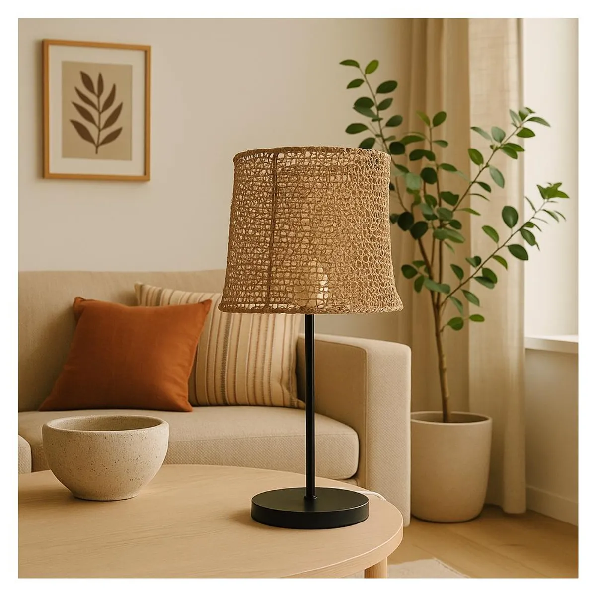 CAROLD STEVENS - Lámpara De Sobremesa Tejida