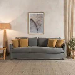 AMOBLE - Sofa Helga Gris La Amoblé