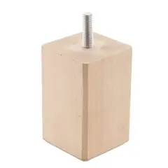NESU - Pata madera cuadrada haya laca natural 60x100mm