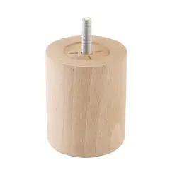 KUTZ - Pata madera cilindrica haya crudo 64x80mm