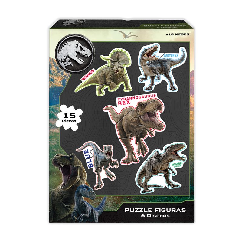 JURASSIC WORLD - Puzzles 5 Personajes 15 Piezas Jurassic World