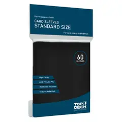 GENERICO - Protector de cartas tamaño Standard Top Deck Negro 66x91