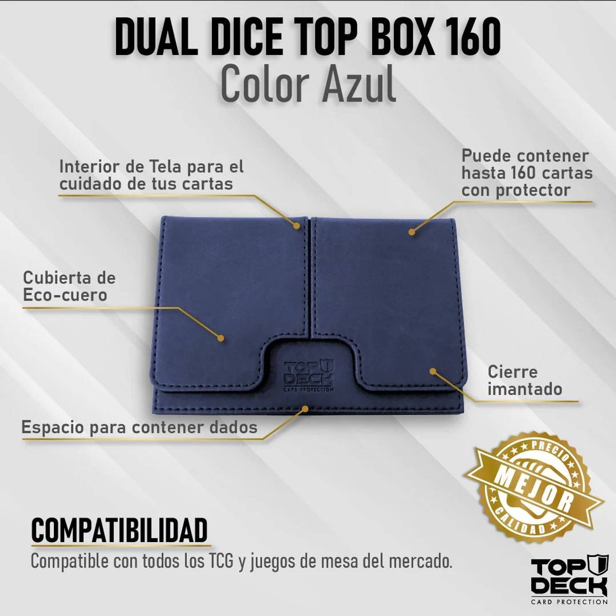 GENERICO - PORTAMAZO DUAL DICE TOP BOX 160 Azul