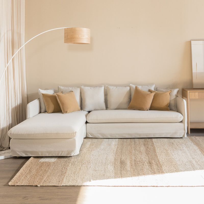AMOBLE - Sofa Jacinta Seccional Izquierdo Beige 2025 Amoblé