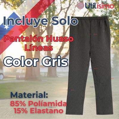 Imagen 2 del producto Pantalón Huaso Juvenil Gris con Rayas Fiestas Patrias