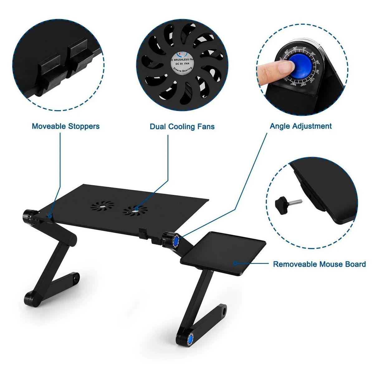 MOVI - Mesa  Multifuncional para Notebook con Sistema de Enfriamiento.