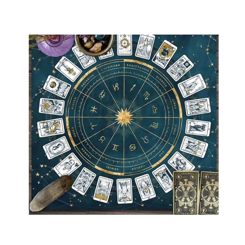 GENERICO - Paño Tarot Mistico Mantel De Cartas De Tarot Para 12 Carta