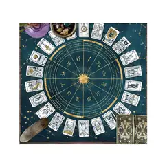 GENERICO - Paño Tarot Mistico Mantel De Cartas De Tarot Para 12 Carta