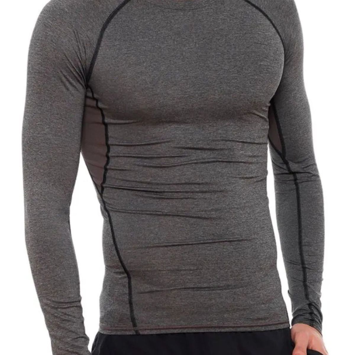 LOOK SHOP - Camiseta Primera Capa Algodón. Polera Manga Larga Hombre 033