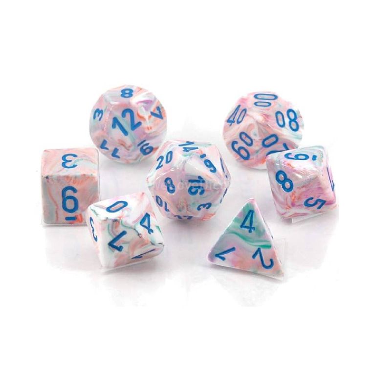 GENERICO - Chessex 7-Die Set Mini Festive Pop Art/Blue