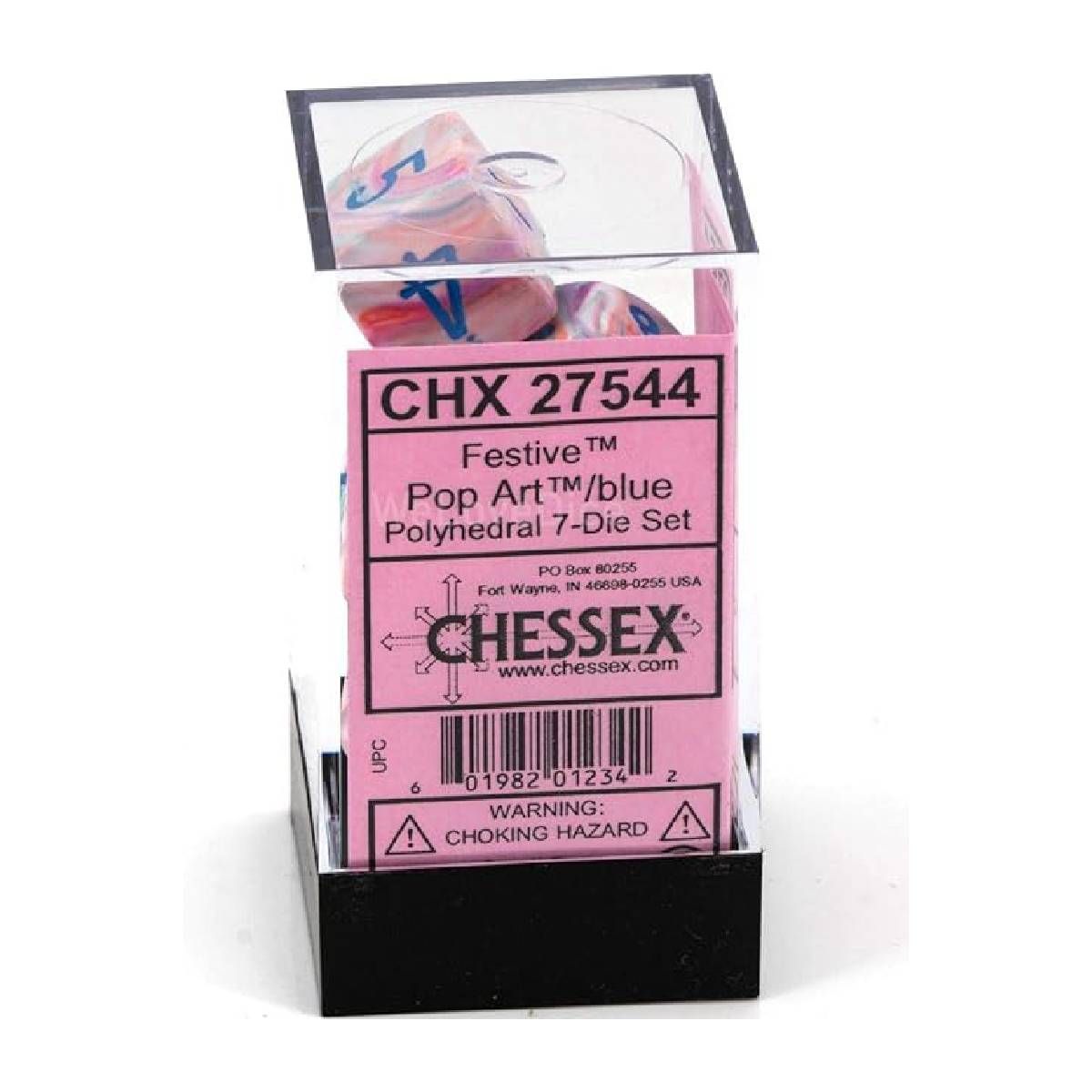 GENERICO - Chessex 7-Die Set Mini Festive Pop Art/Blue