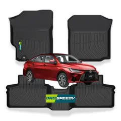 GENERICO - PISOS CALCE PERFECTO PROSPEEDY TOYOTA YARIS 2023+ 3PIEZAS