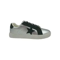 HERIEL - Zapatilla Plateada Estrellas Mujer