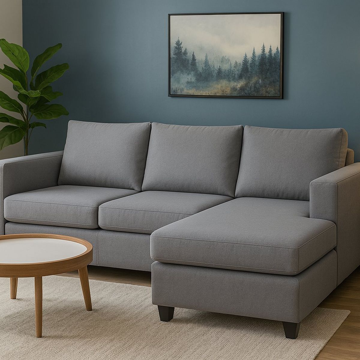 HOME FACTORY - Sofa Seccional Intercambiable Fortaleza tela gris