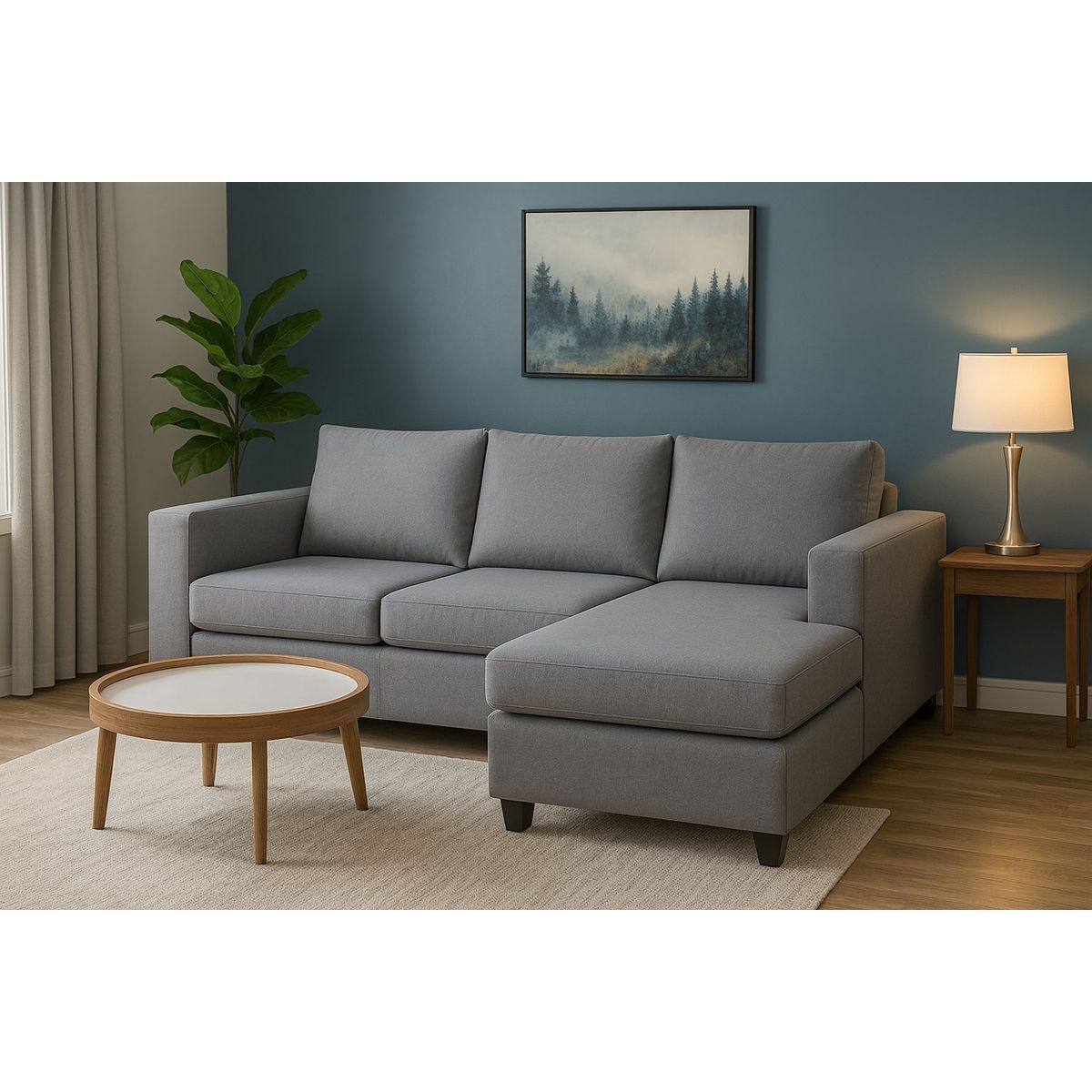 HOME FACTORY - Sofa Seccional Intercambiable Fortaleza tela gris